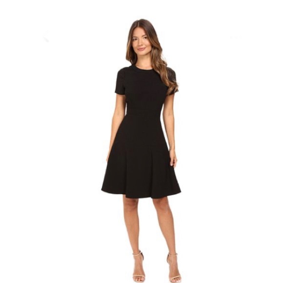KATE SPADE NEW YORK CREPE FLIP DRESS Black FIT & FLARE DRESS SZ 4 AUDREY HEPBURN - Picture 4 of 16